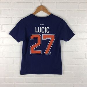 KIDS Reebok Oilers Lucic hockey team  coton t-shirt medium for kid